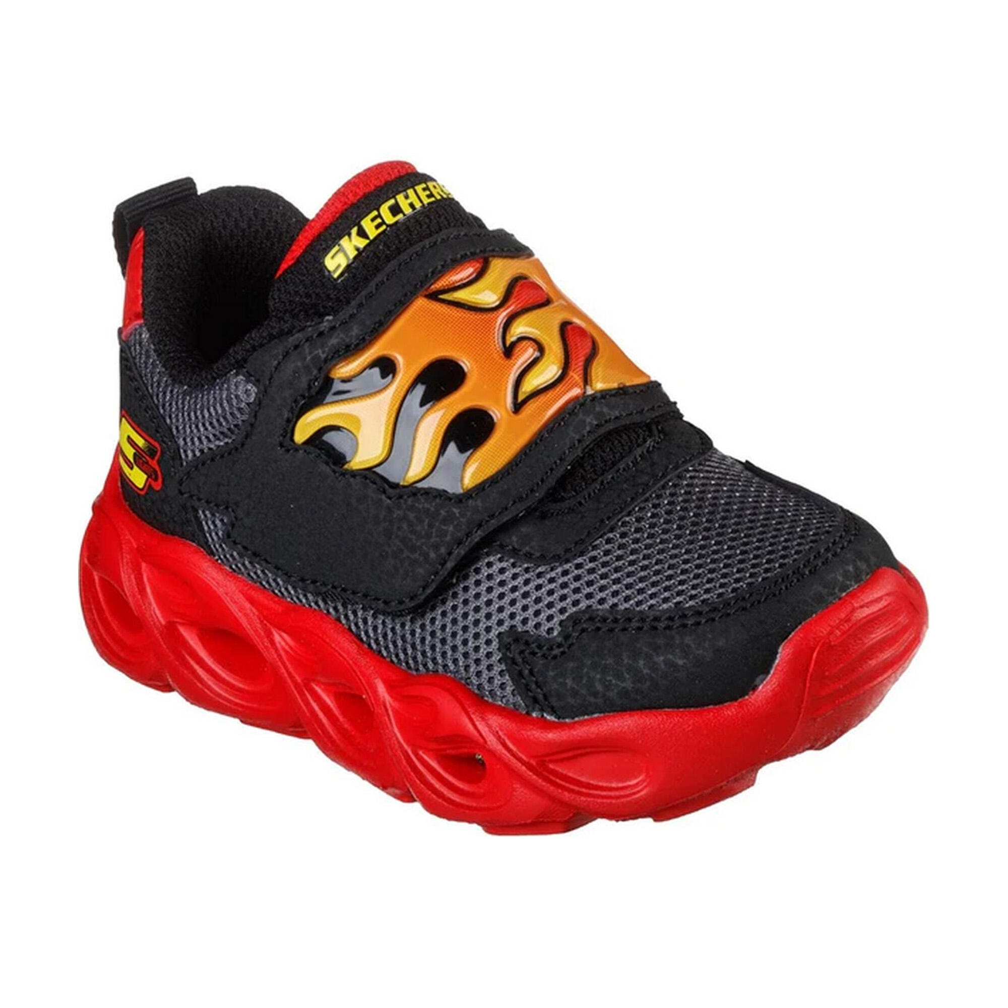 Boys ThermoFlash Flame Flow Trainers (Black/Red) 1/5