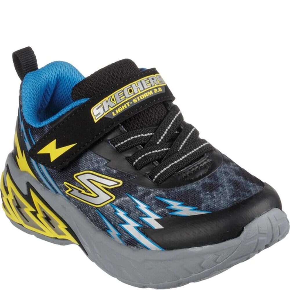 SKECHERS Boys Light Storm 2.0 Trainers (Black)