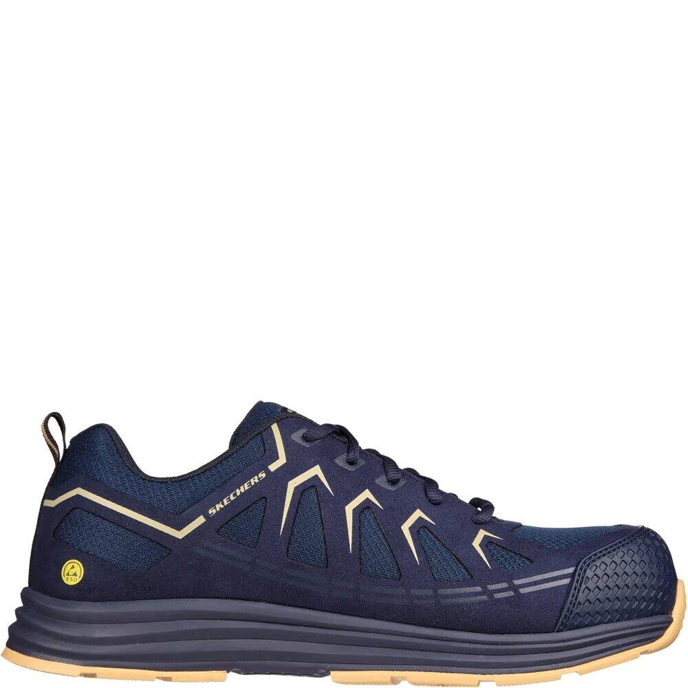 Mens Malad II Safety Trainers (Navy/Tan) 3/5
