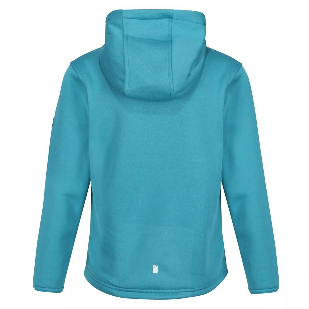 Childrens/Kids Highton Abstract Extol Stretch Hoodie (Pagoda Blue) 2/4