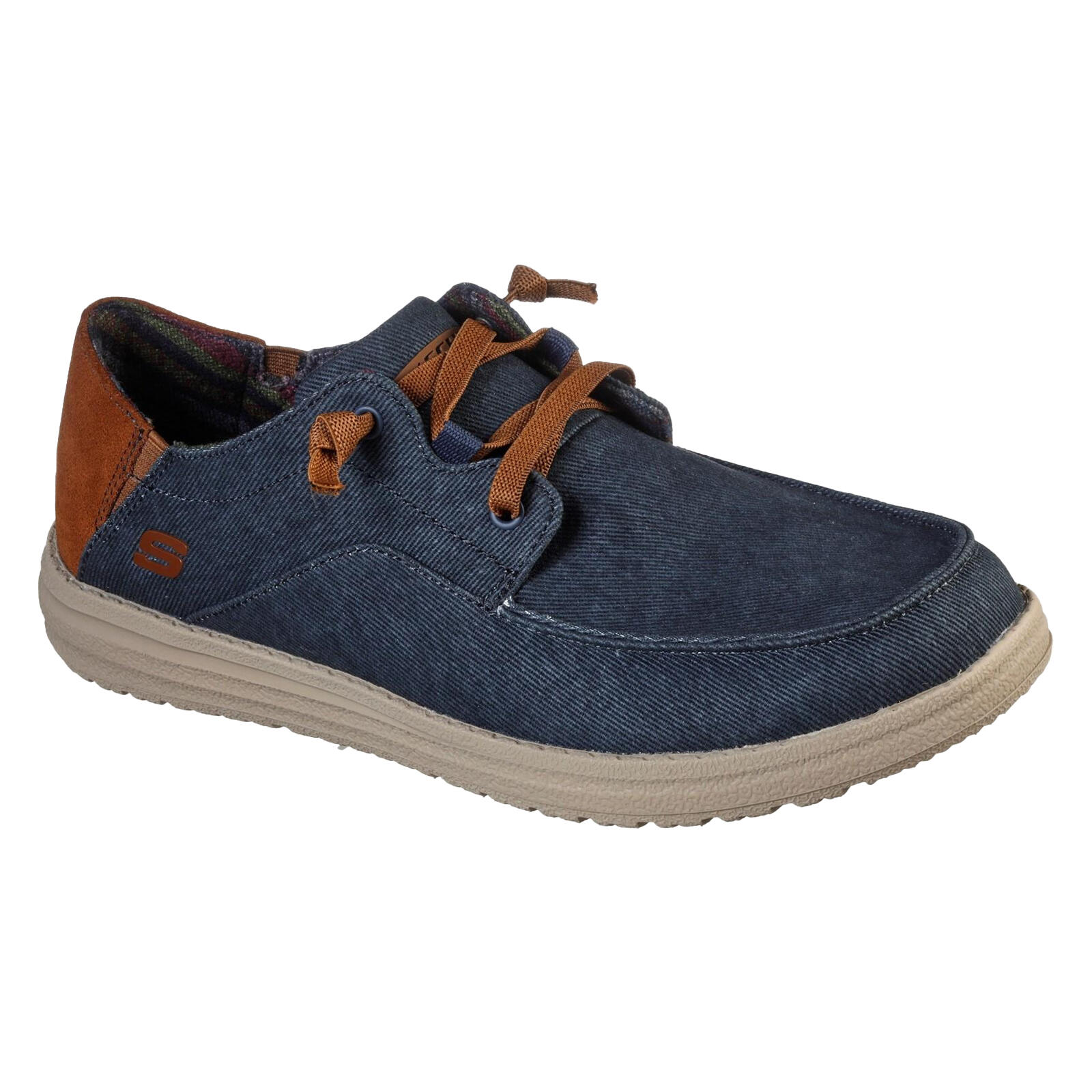 SKECHERS Mens Melson Planon Suede Casual Shoes (Navy)