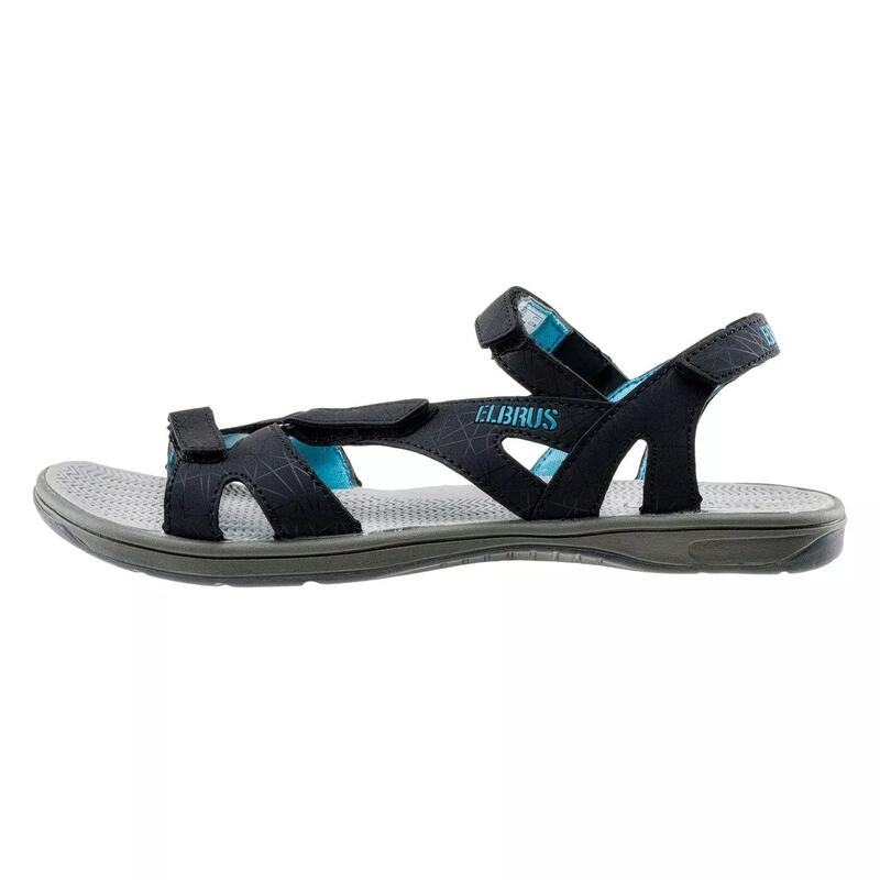 Dames Laren Sandalen (Zwart/Lichtblauw)