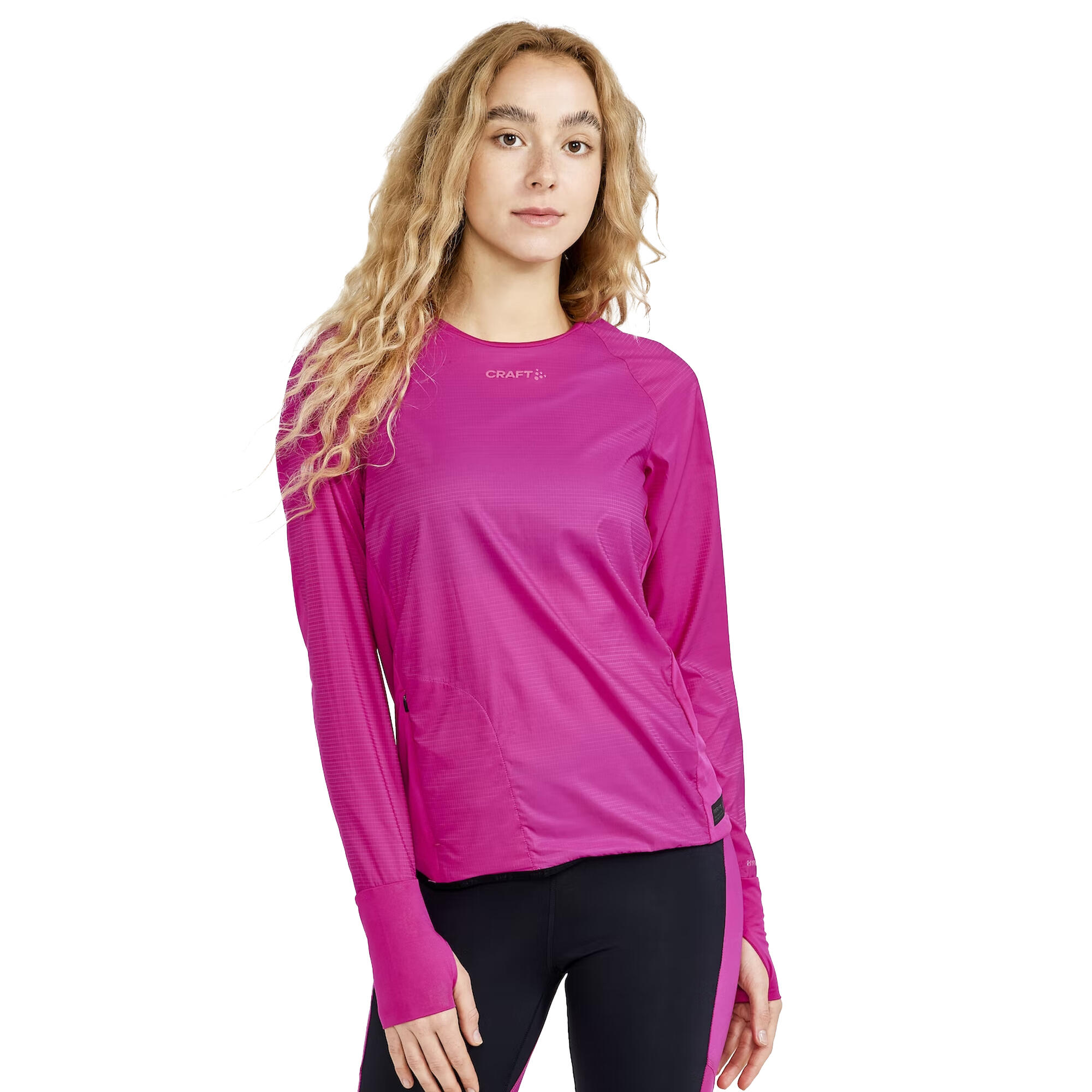 Womens/Ladies Pro Hypervent Base Layer Top (Pink) 2/3
