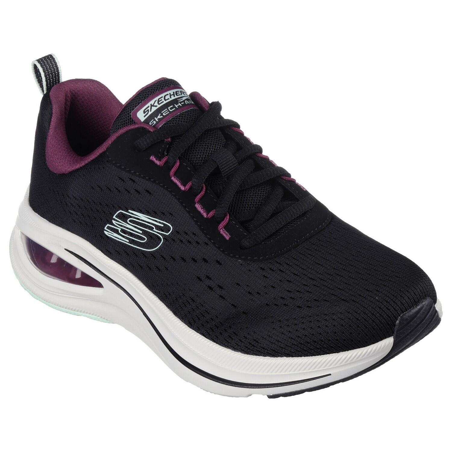SKECHERS Womens/Ladies Air Meta Aired Out Trainers (Black)
