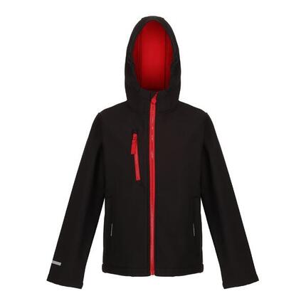 Veste Softshell Enfant (Noir / Rouge Classique)