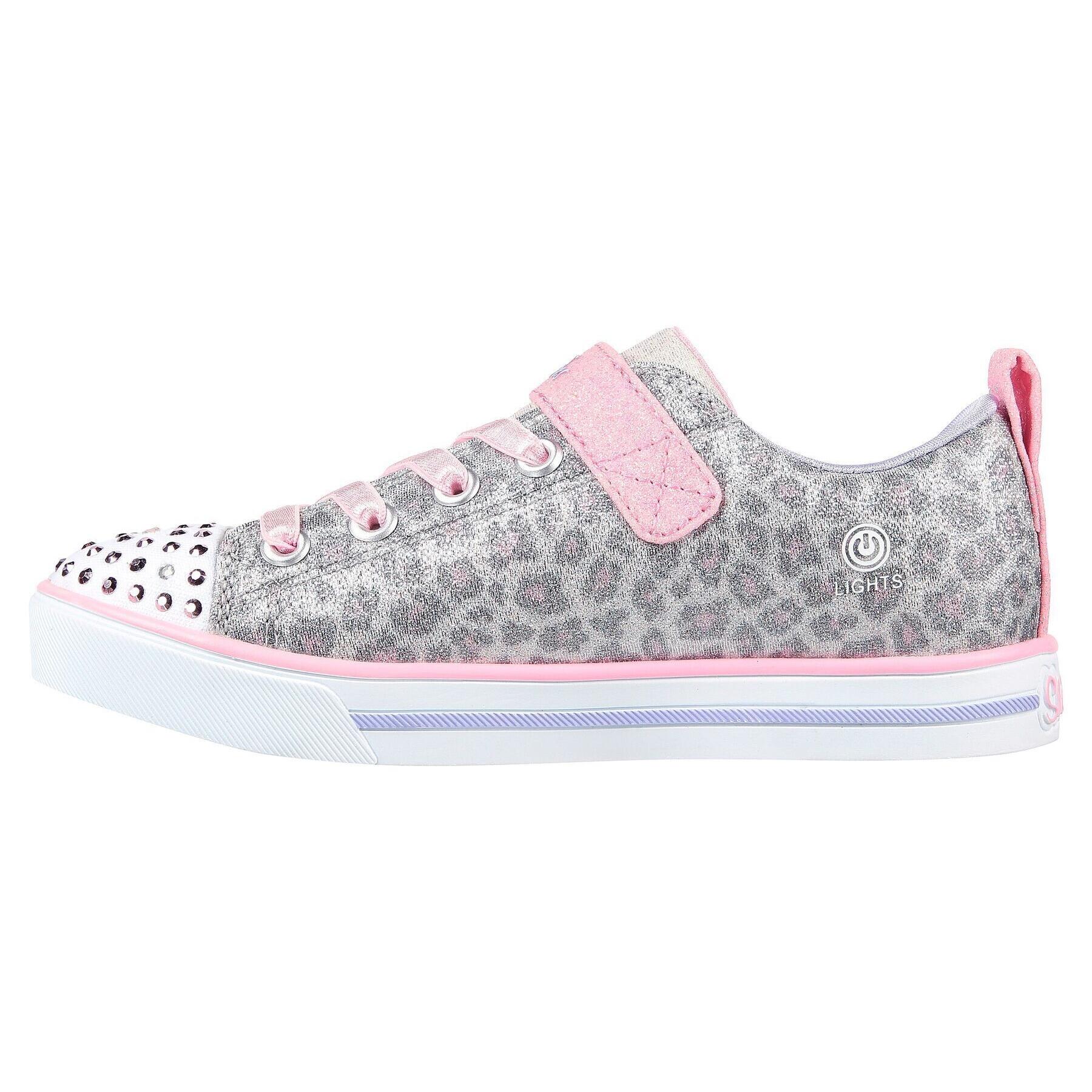 Childrens/Kids Twinkle Toes Sparkle Lite Leopard Shoes (Slate/Multicoloured) 2/5