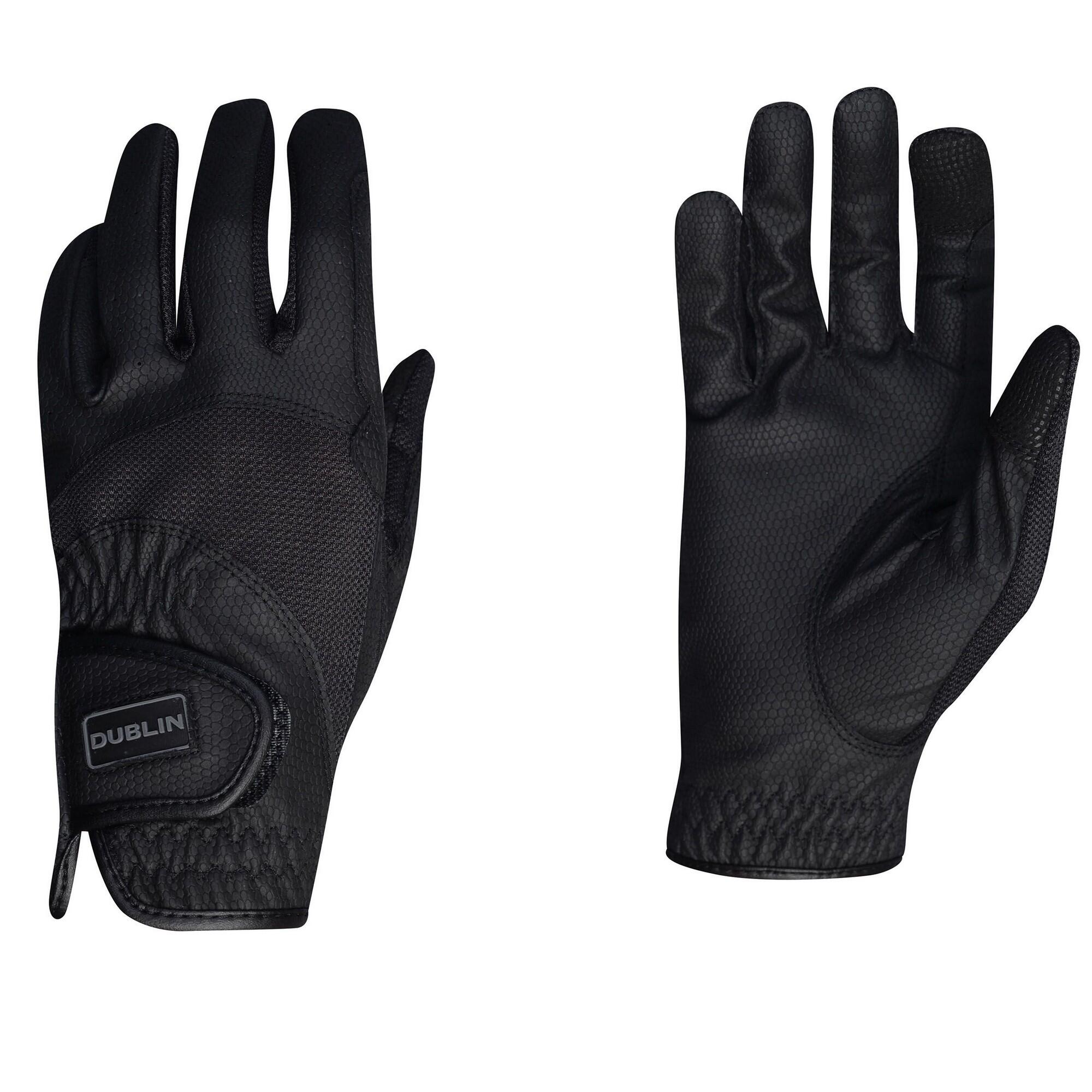 Mesh Panel Riding Gloves (Black) 1/4