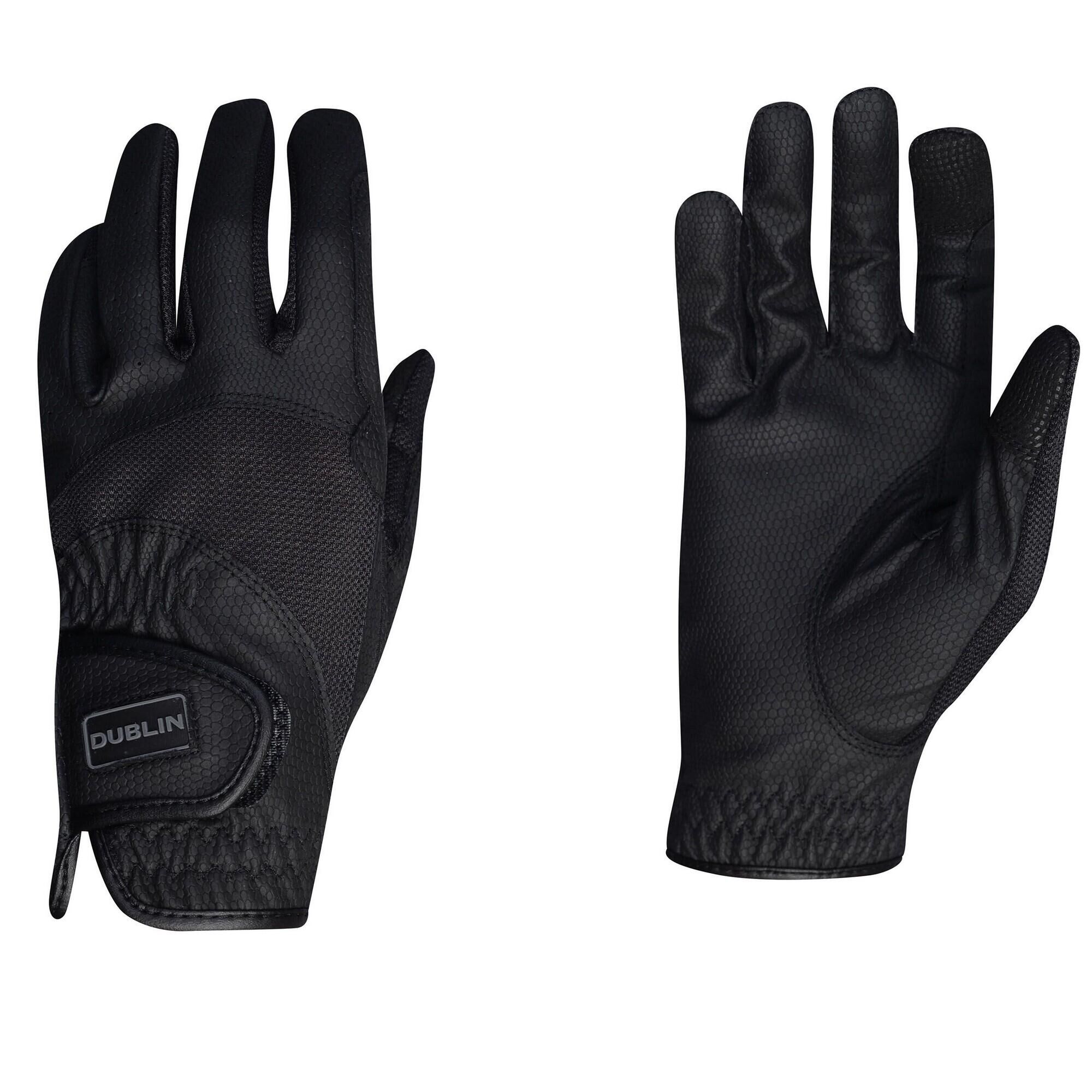 DUBLIN Mesh Panel Riding Gloves (Black)