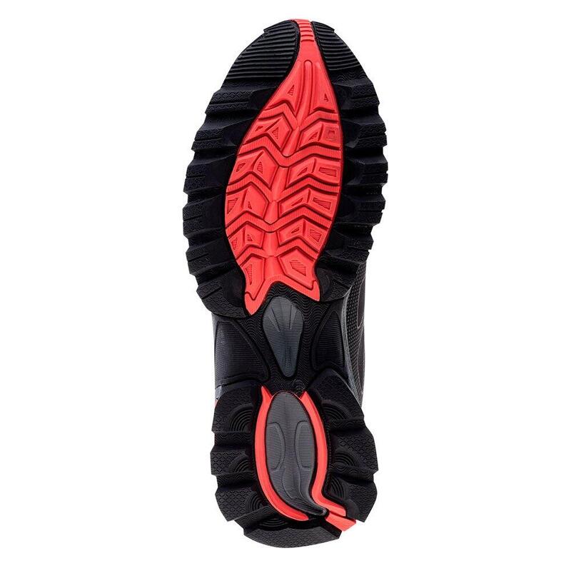 Zapatos de Senderismo de Impermeable Fumiko para Mujer Negro, Gris Oscuro, Coral