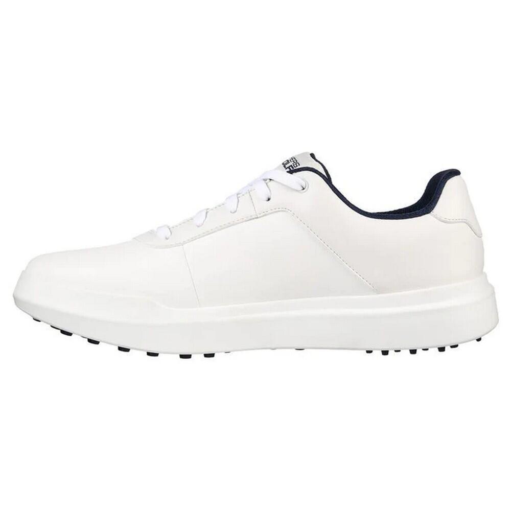 Mens Go Golf Drive 5 Leather Golf Shoes (White/Navy) 2/5