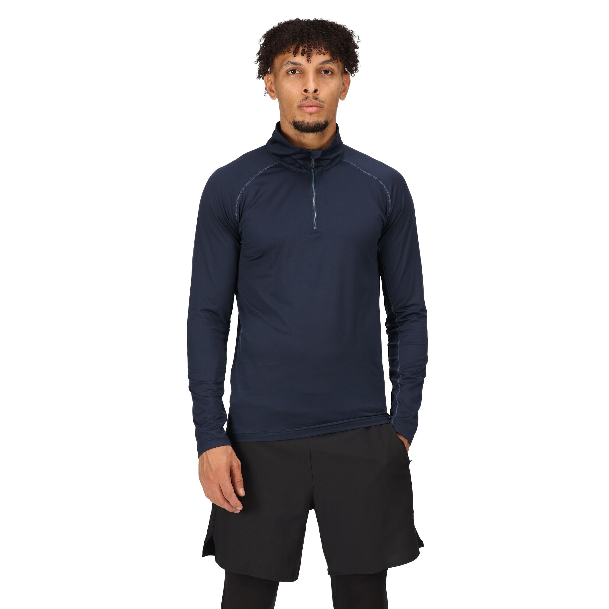 Haut De Sport À Col Montant Zippé Homme (Bleu Marine) 3/5