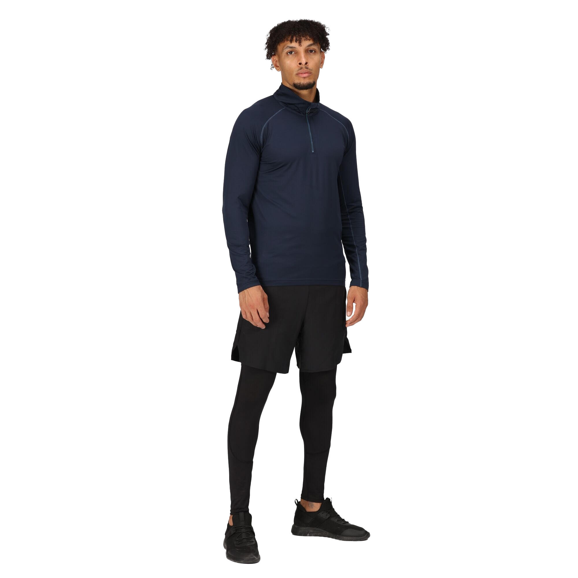 Haut De Sport À Col Montant Zippé Homme (Bleu Marine) 4/5