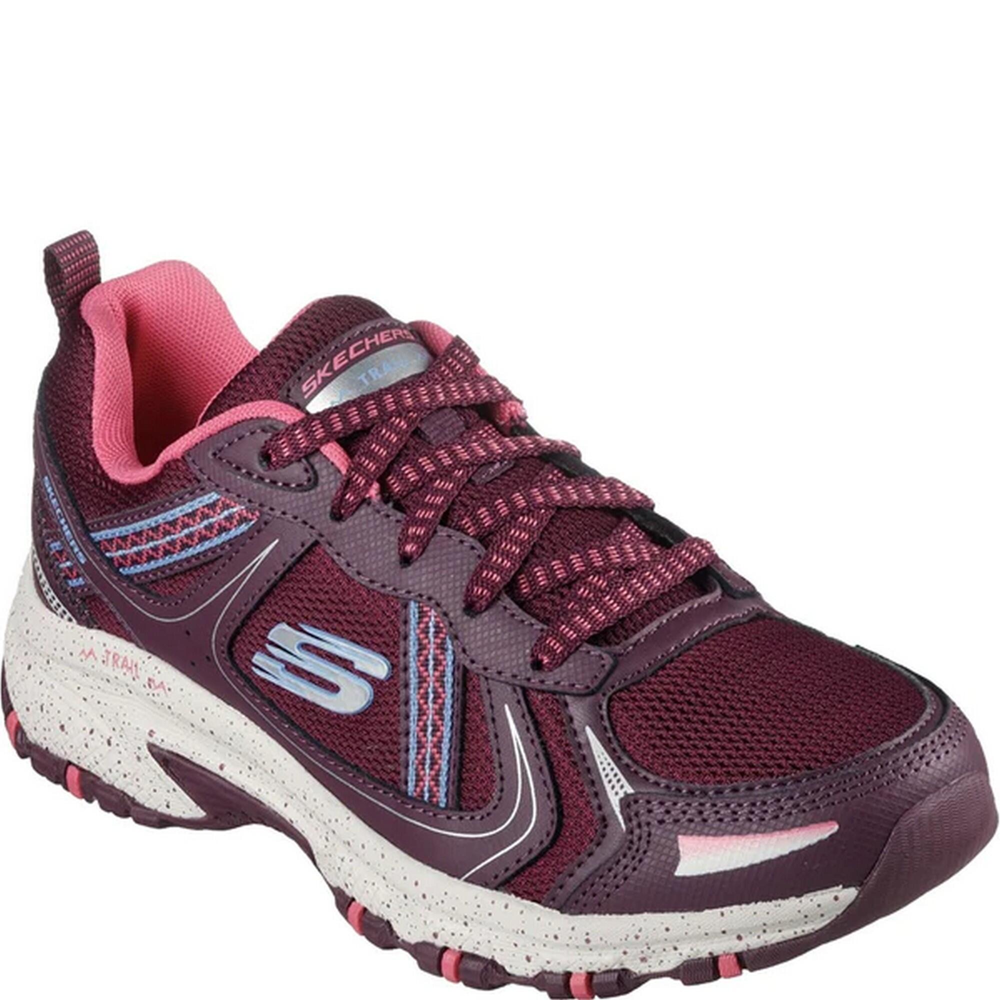 Womens/Ladies Hillcrest Vast Adventure Leather Trainers (Plum/Pink) 1/5