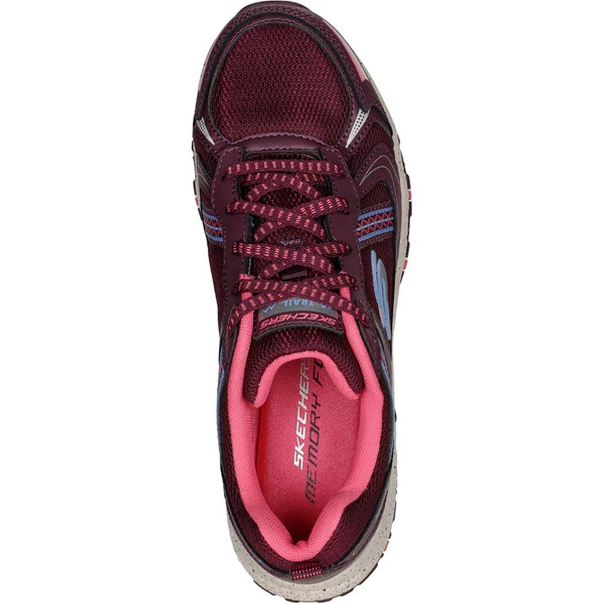 Womens/Ladies Hillcrest Vast Adventure Leather Trainers (Plum/Pink) 4/5