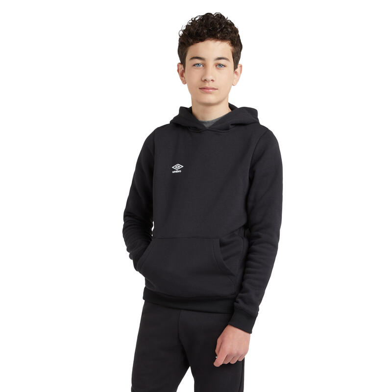 "Club Leisure" Hoodie mit durchgehendem Reißverschluss für Kinder Schwarz/Weiß