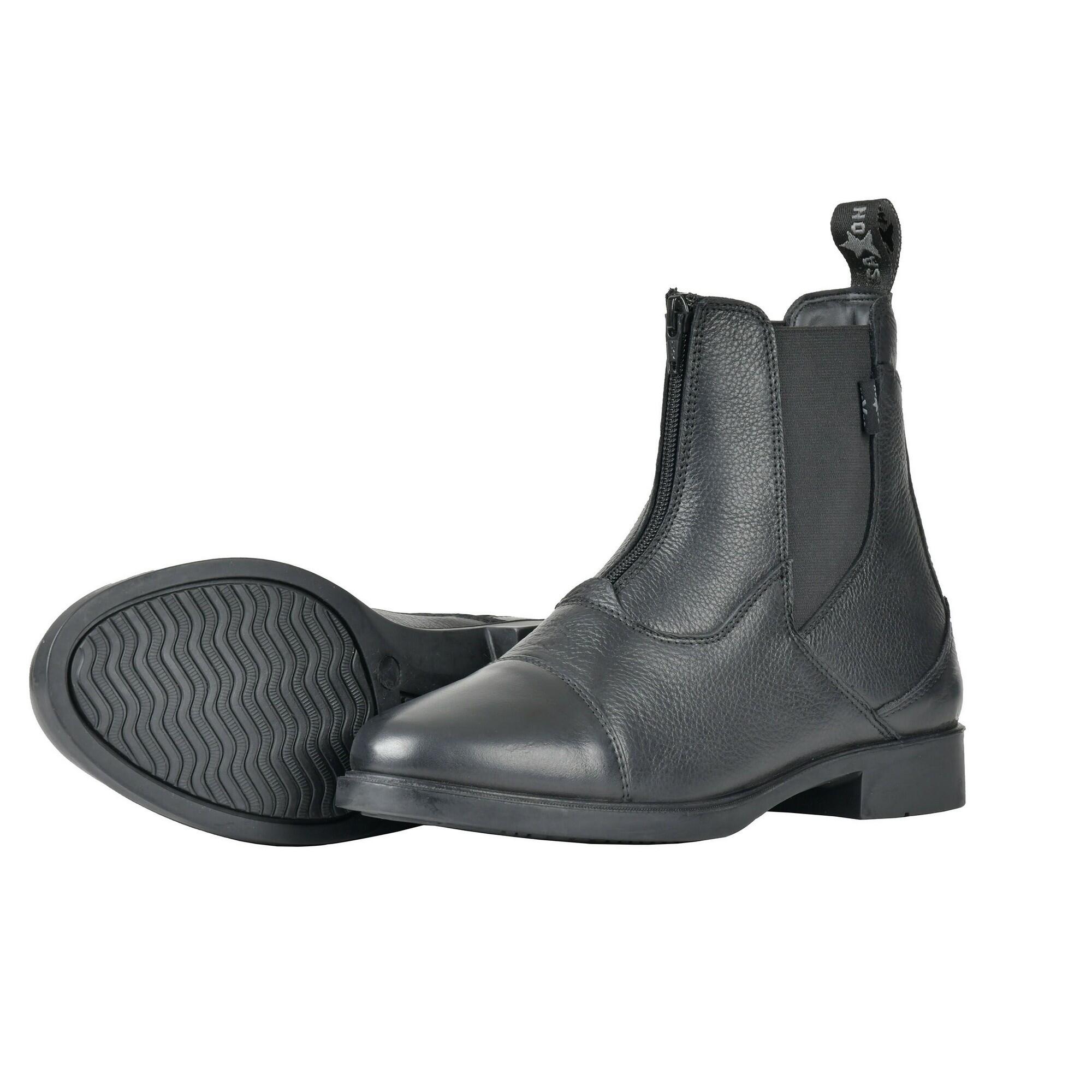 Childrens/Kids Allyn Leather Zip Paddock Boots (Black) 3/3