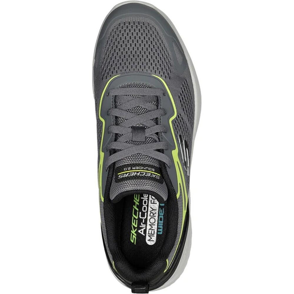 Mens Bounder 2.0 Andal Trainers (Charcoal/Lime) 4/5