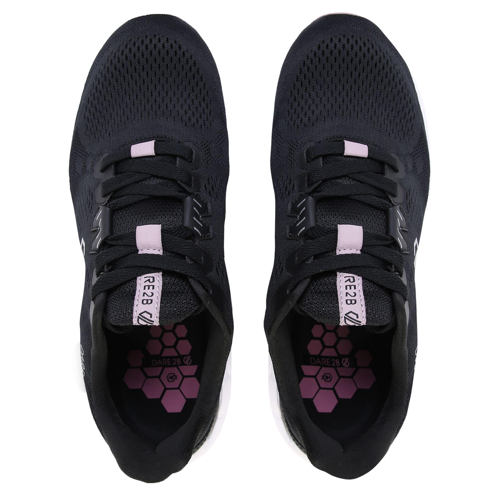 Womens/Ladies Hex Rapid Performance Trainers (Black/Woodrose) 4/5