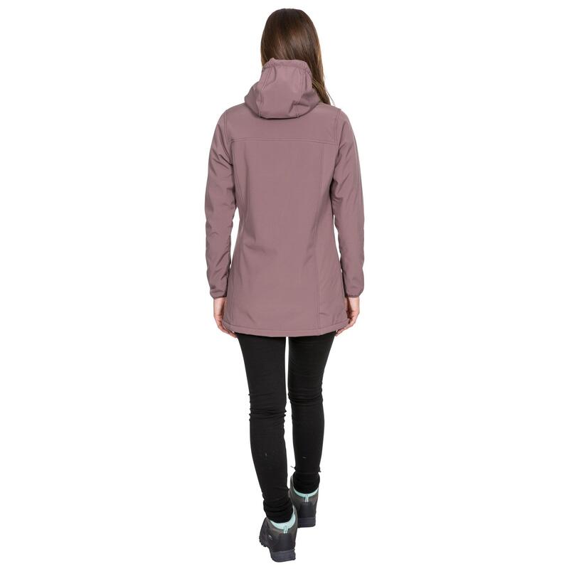 Jacke Kristen, mit Kapuze, wasserdicht, längere Länge Damen Dunkles Altrosa