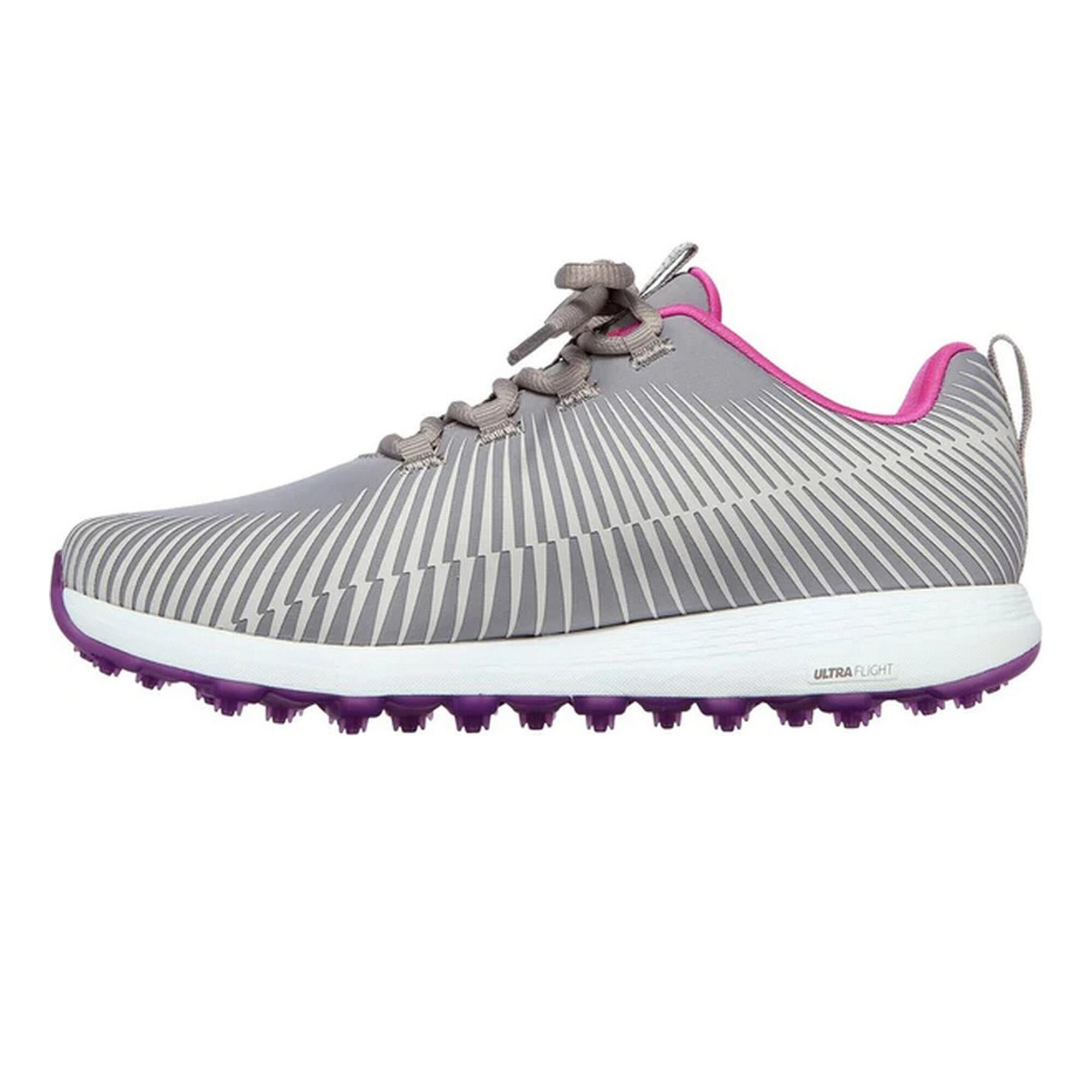 Womens/Ladies Go Golf Max Swing Golf Shoes (Grey/Purple) 2/5