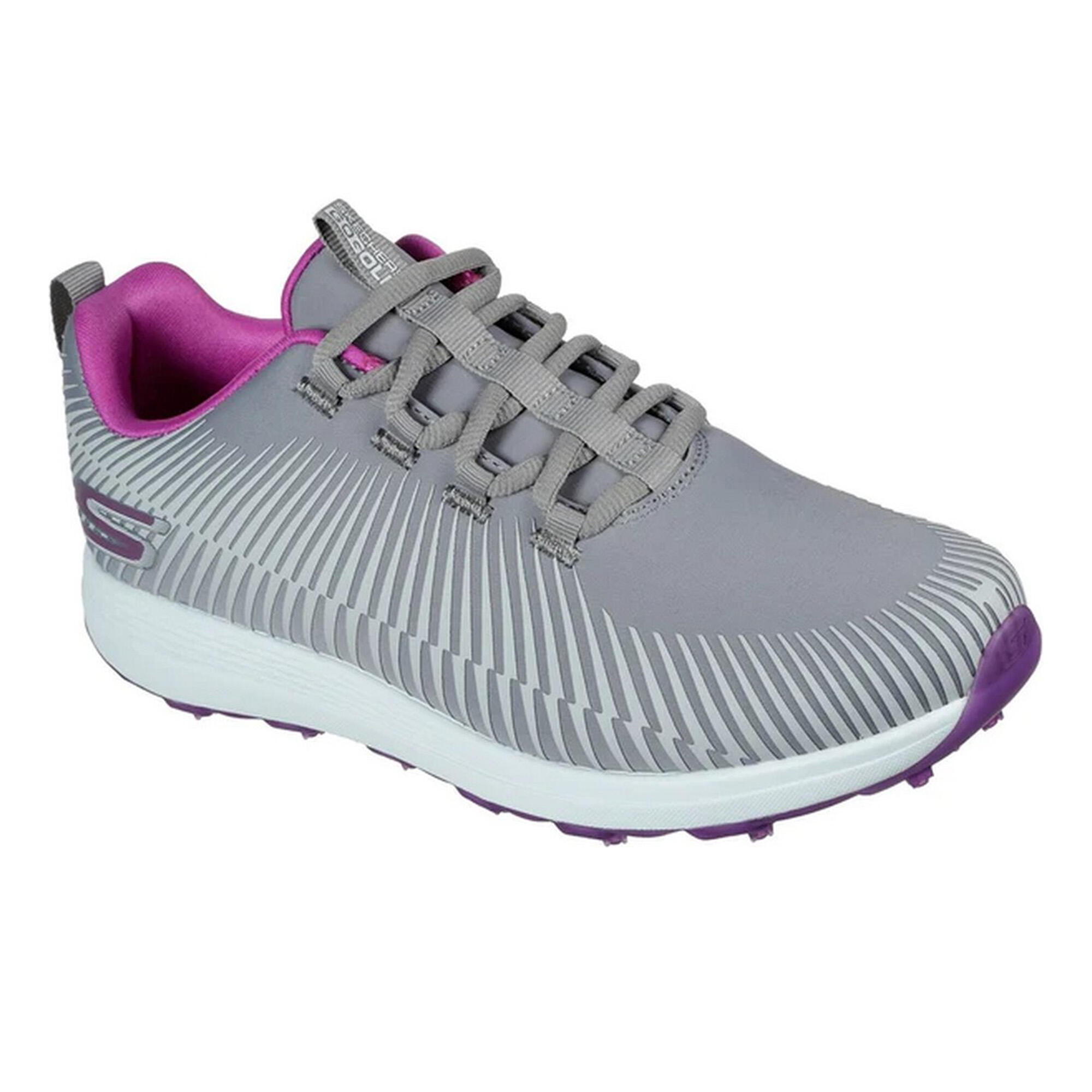 Womens/Ladies Go Golf Max Swing Golf Shoes (Grey/Purple) 1/5