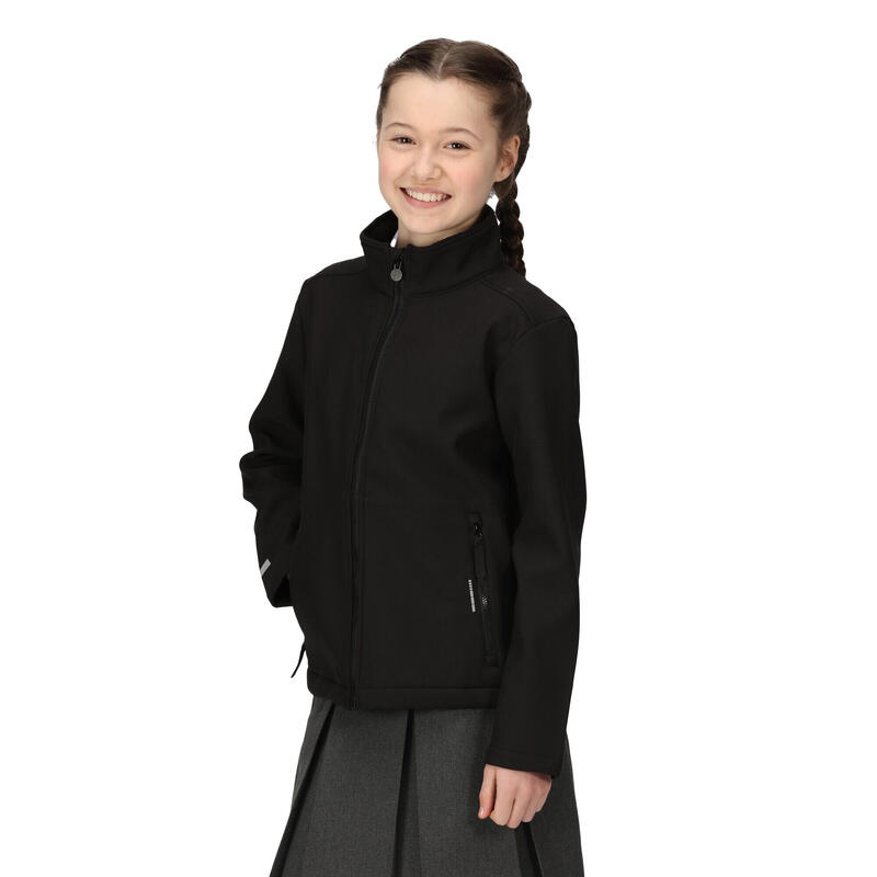 Kinder/Kids Ablaze 2 Layer Soft Shell Jas (Zwart)