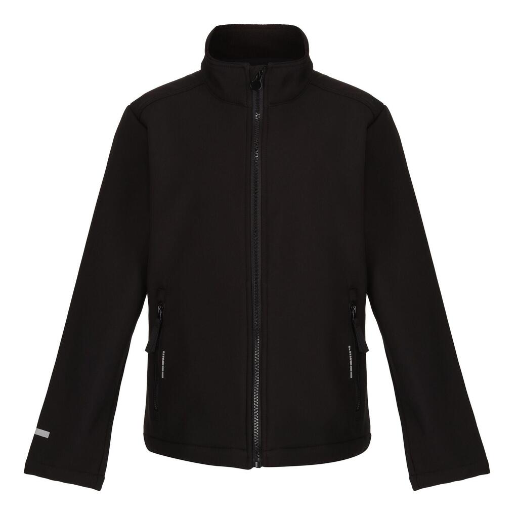 Childrens/Kids 2 Layer Soft Shell Jacket (Black)