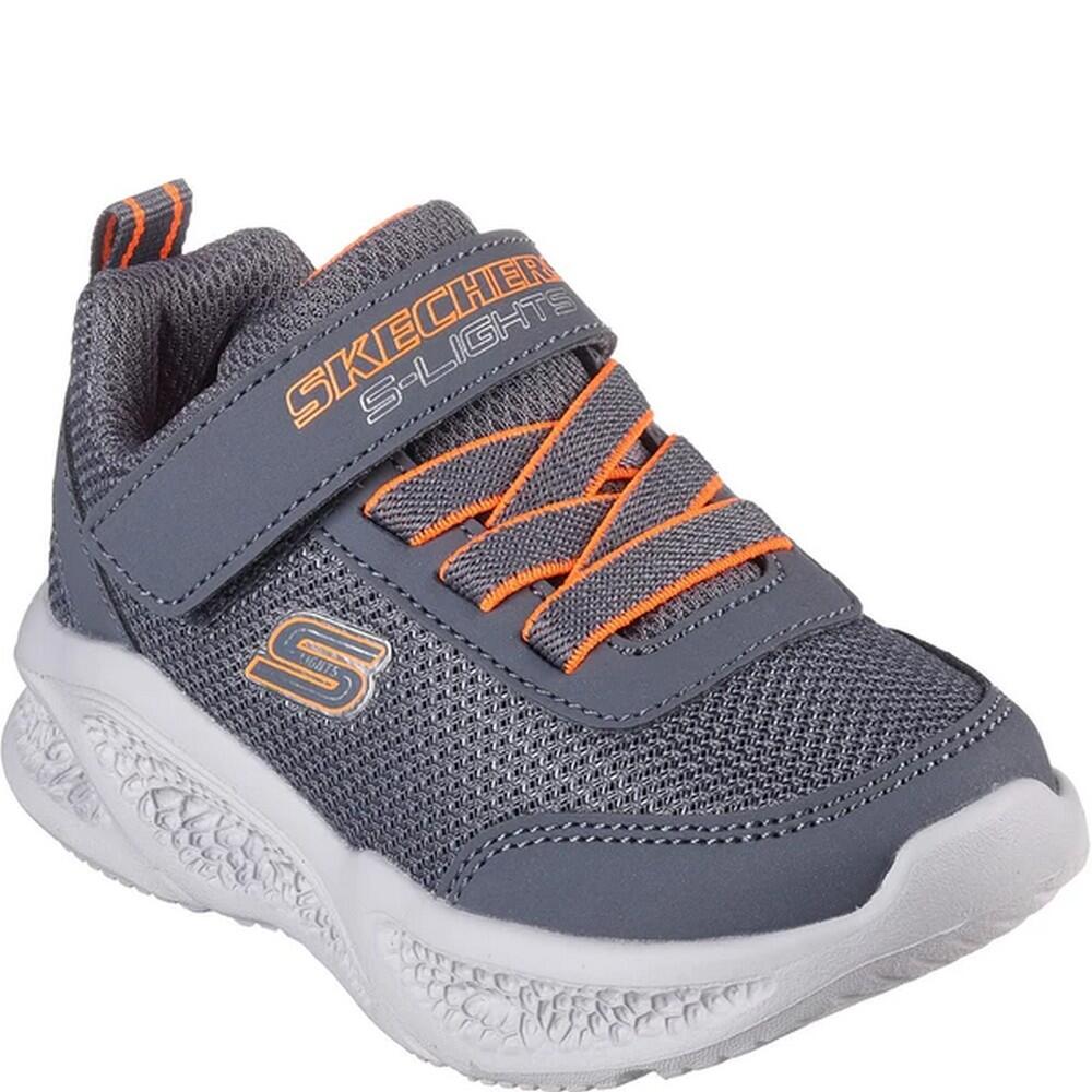 Boys SLights MeteorLights Trainers (Charcoal/Orange) 1/5