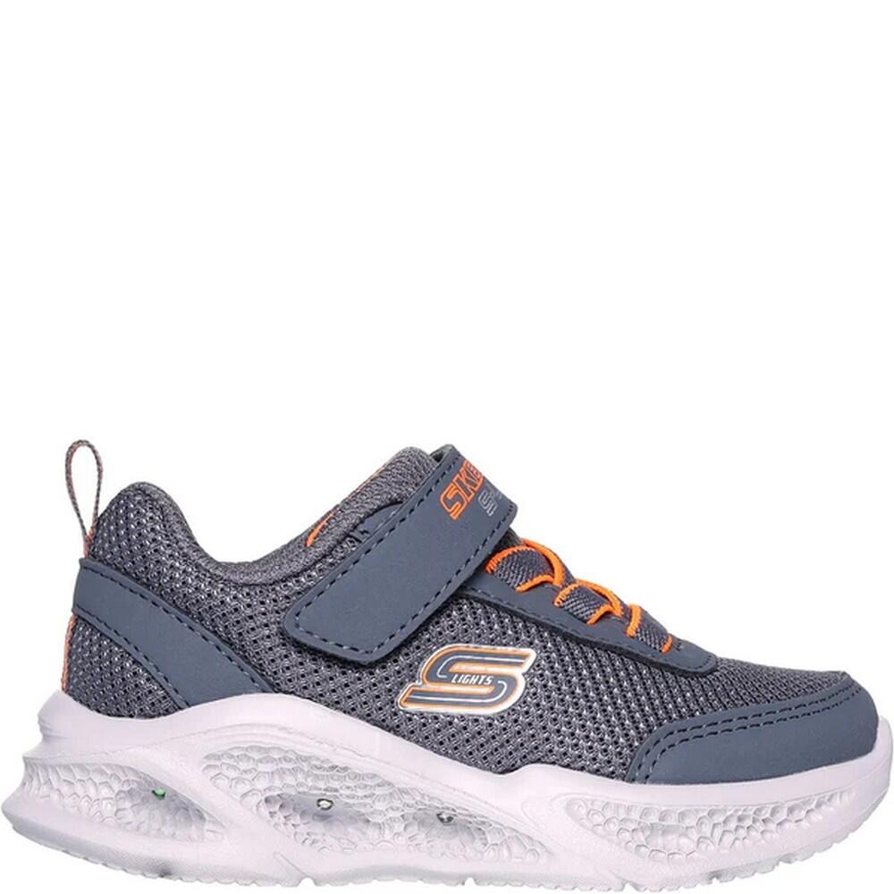 Boys SLights MeteorLights Trainers (Charcoal/Orange) 3/5