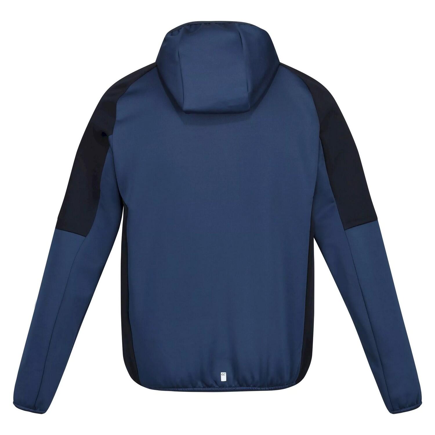 Mens Attare Hooded Soft Shell Jacket (Admiral Blue/Skydiver Blue) 2/5