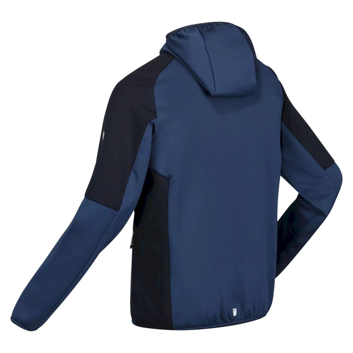 Mens Attare Hooded Soft Shell Jacket (Admiral Blue/Skydiver Blue) 4/5
