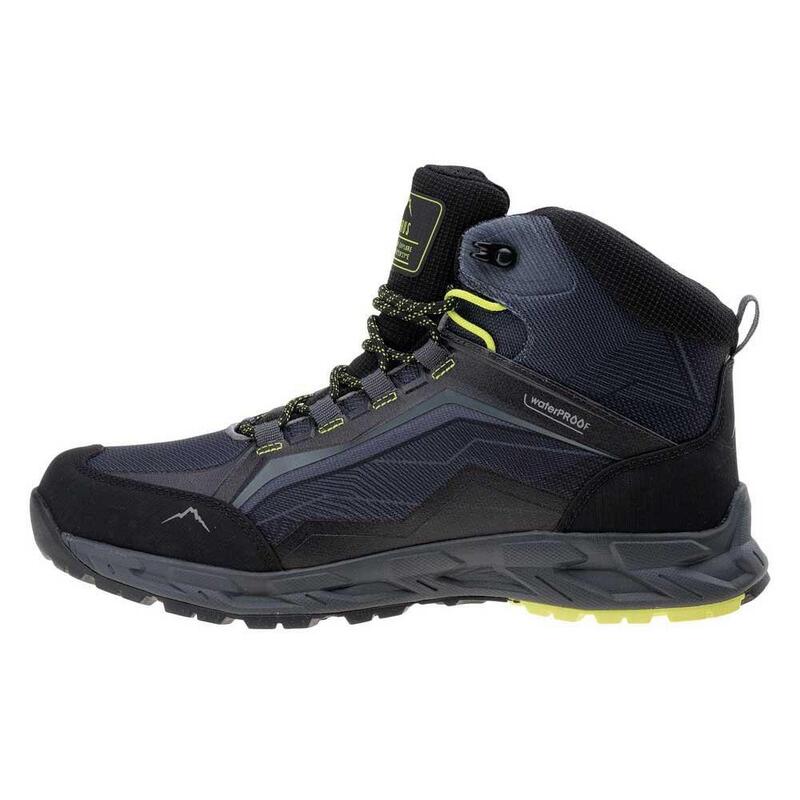 Scarpe Da Trekking Impermeabile Uomo Elbrus Embawa Grigio Scuro Nero Lime