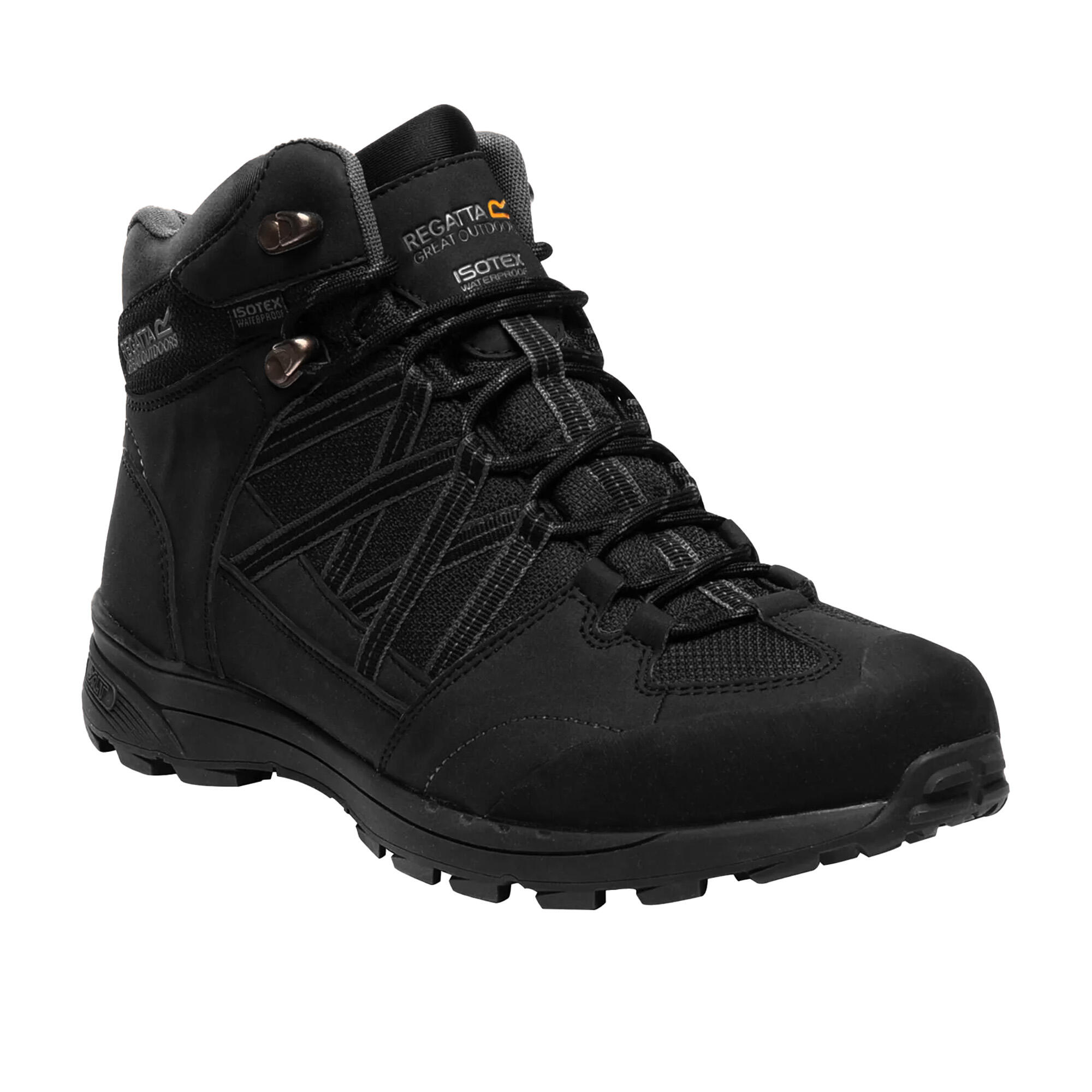 REGATTA Mens Samaris Mid II Hiking Boots (Black/Granite)