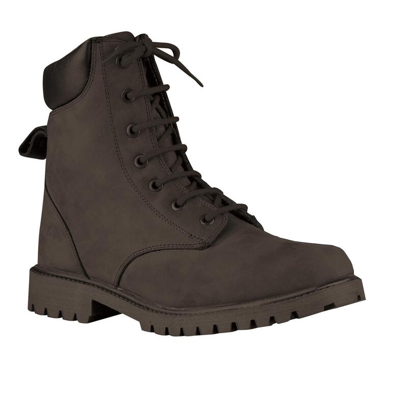 Venturer Leder Schnürstiefel Herren Schwarz