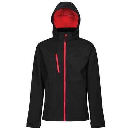 Venturer" Softshelljacke mit Kapuze für Herren Schwarz/Rot