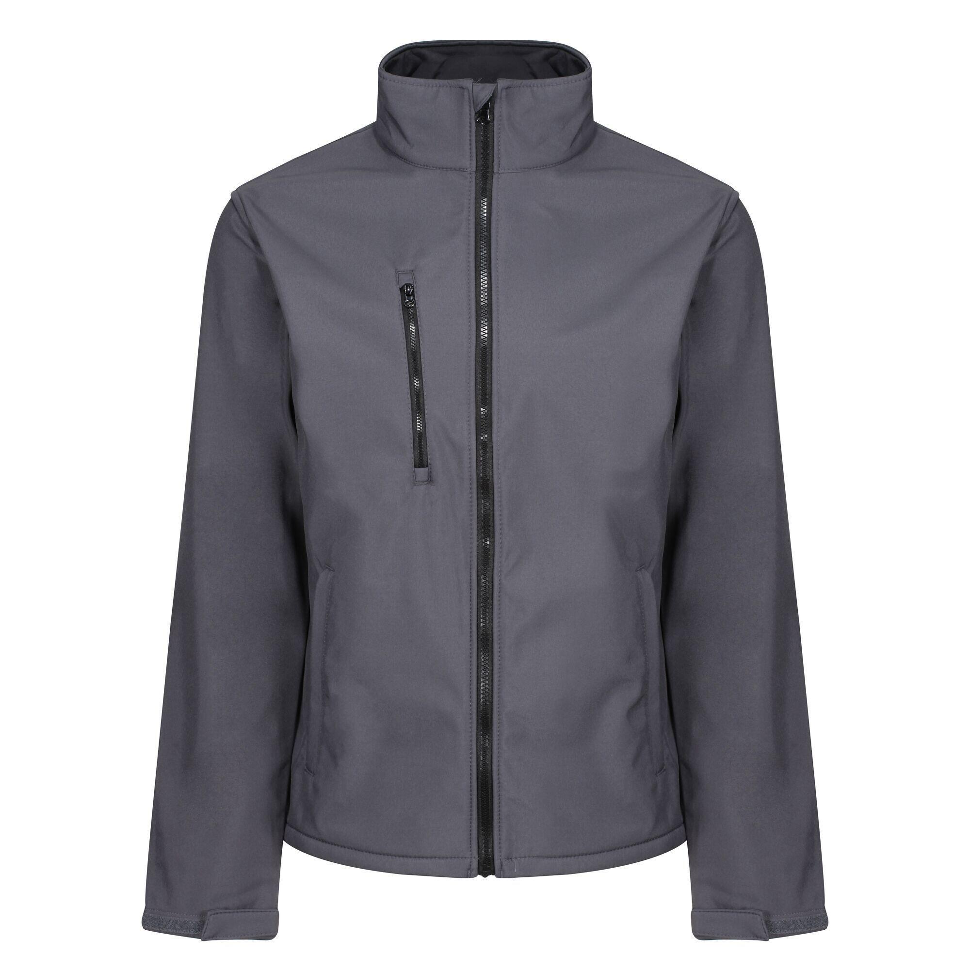 Mens Eco Ablaze Full Zip Soft Shell Jacket (Seal Grey/Black) 1/4