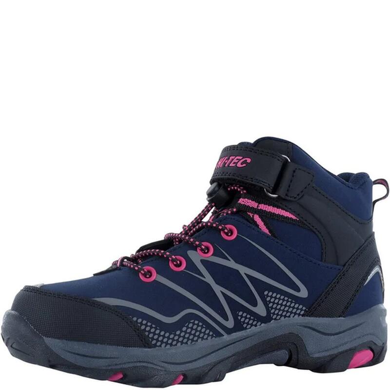 Mädchen Wanderstiefel "Blackout" Kinder Marineblau/Magenta