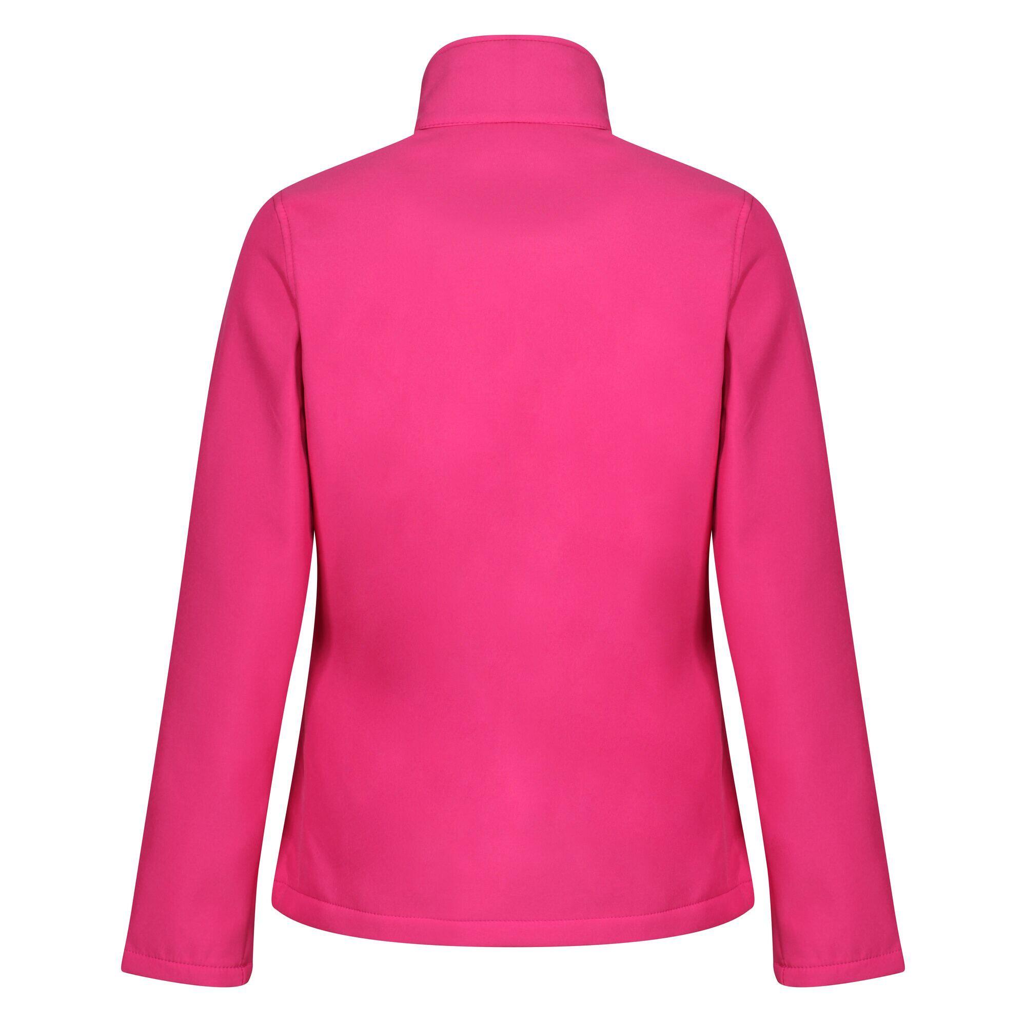 Standout Womens/Ladies Ablaze Printable Soft Shell Jacket (Hot Pink/Black) 3/5