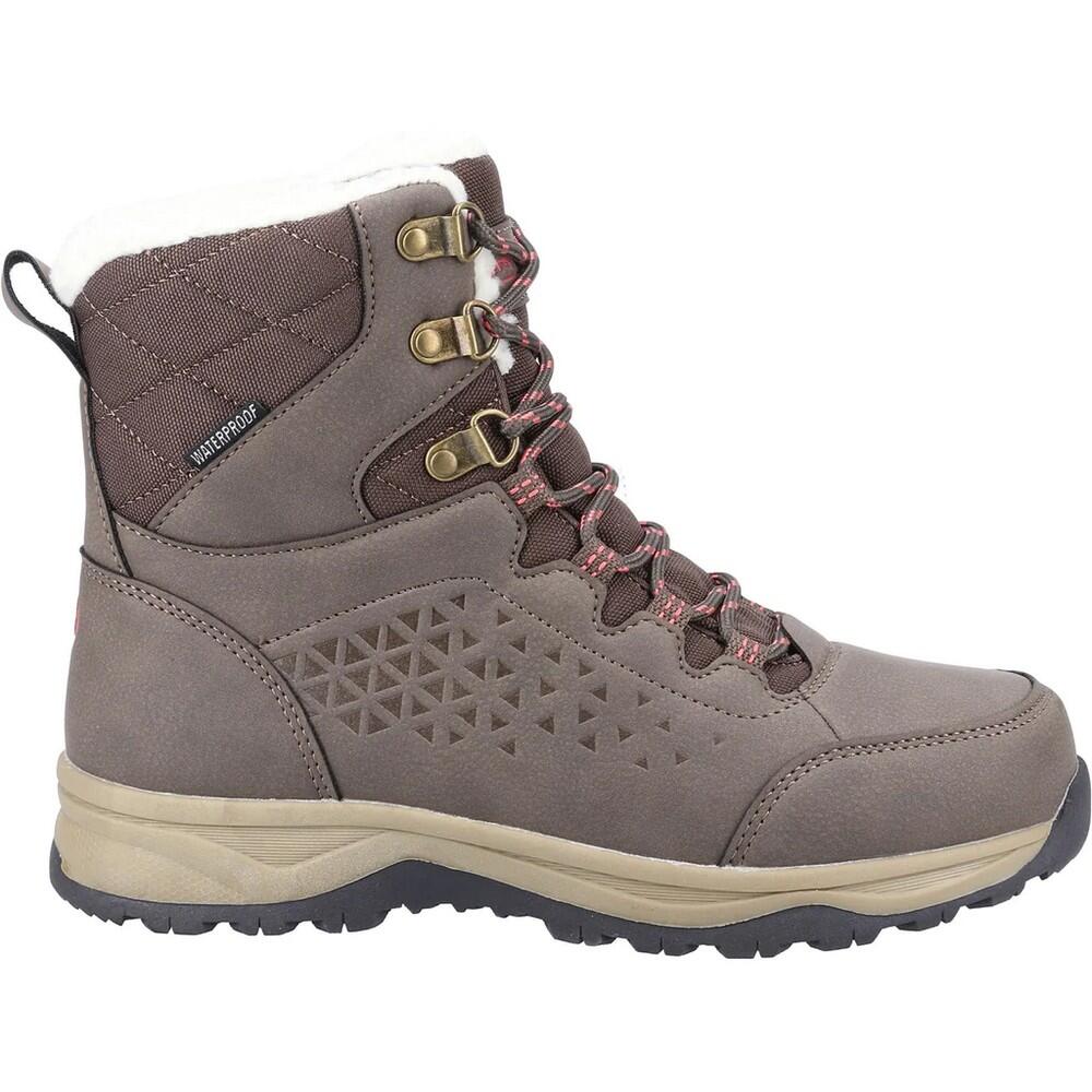Womens/Ladies Burton Leather Hiking Boots (Taupe) 2/5