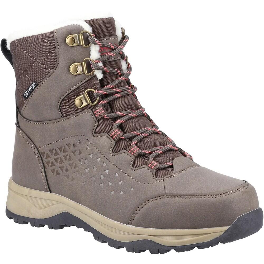 Womens/Ladies Burton Leather Hiking Boots (Taupe) 1/5