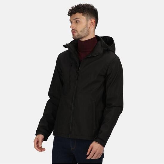 Veste Softshell À Capuche VENTURER Homme (Noir)