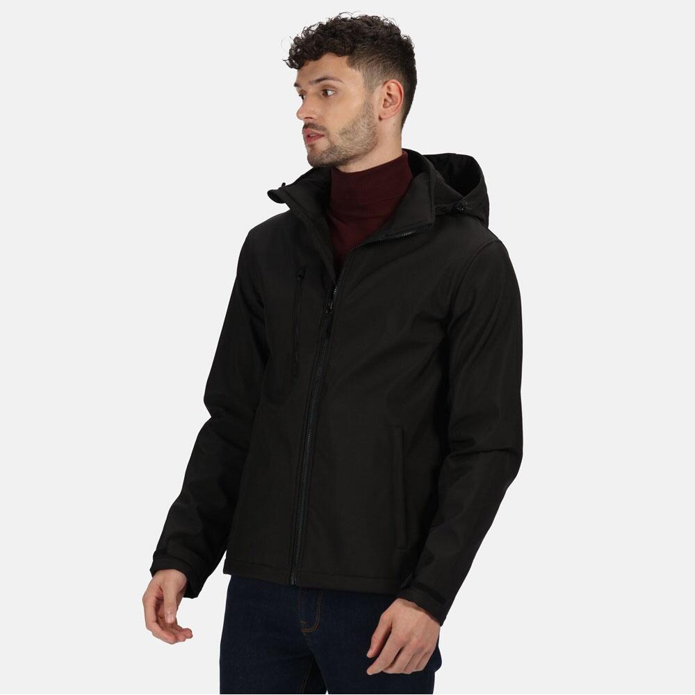 Mens Venturer Three Layer Soft Shell Jacket (Black) 3/5