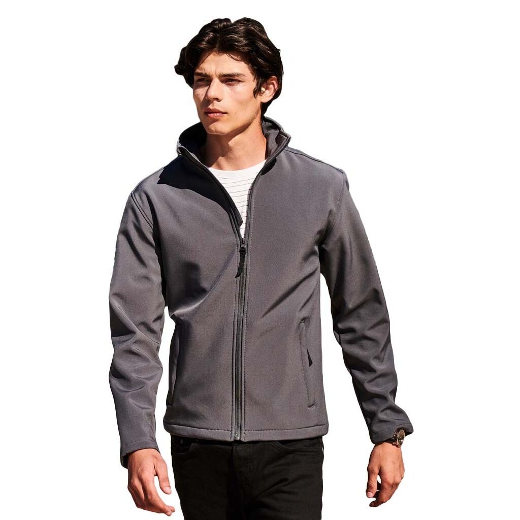 Reid Mens Softshell Wind Resistant Water Repellent Jacket (Seal Grey) 3/4