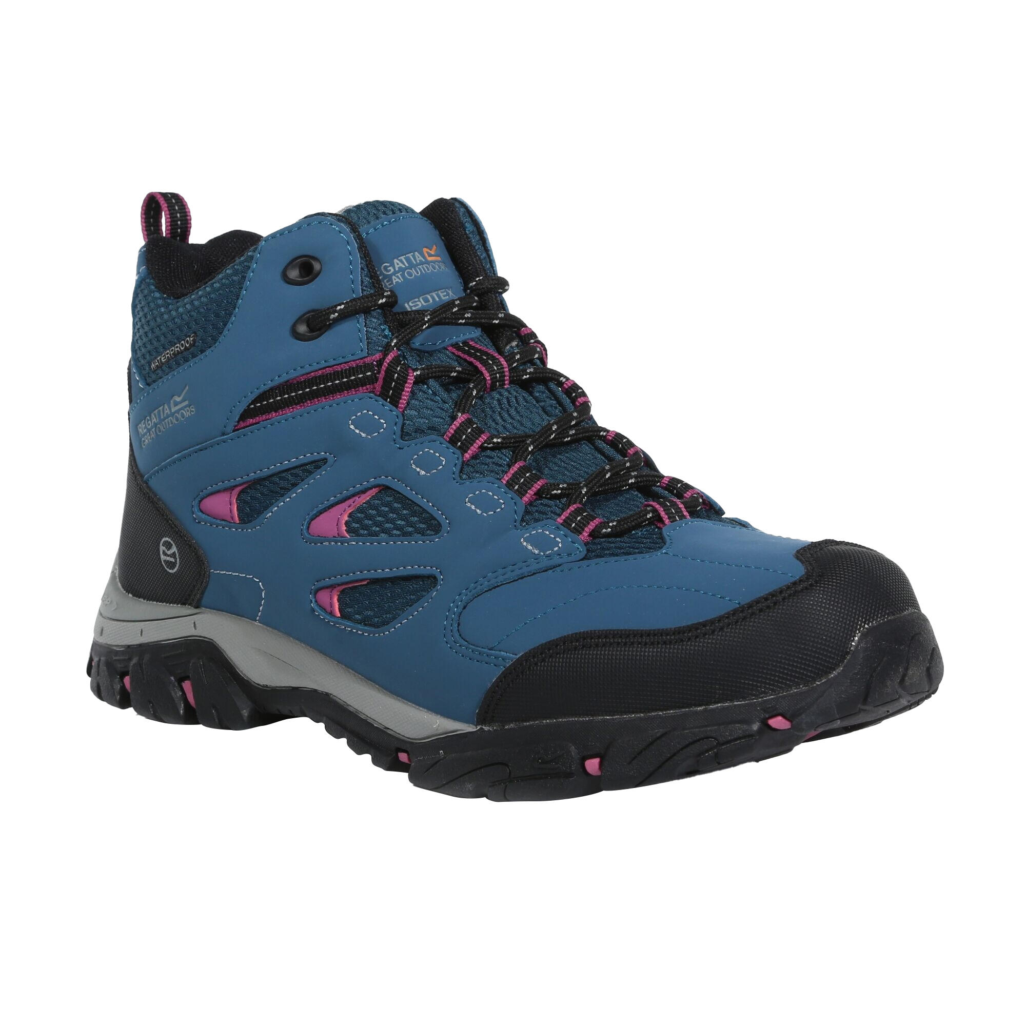 REGATTA Womens/Ladies Holcombe IEP Mid Hiking Boots (Moroccan Blue/Red Violet)