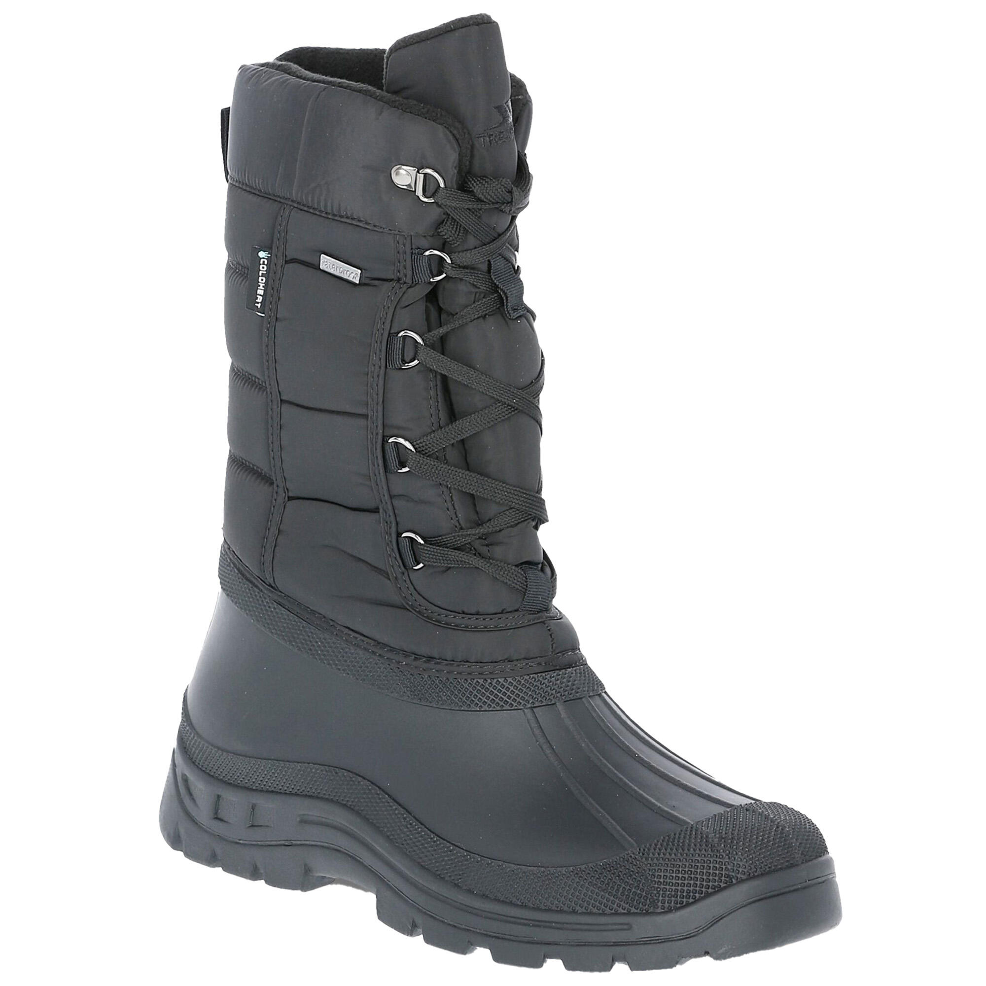 TRESPASS Mens Straiton II Waterproof Snowboots (Black)