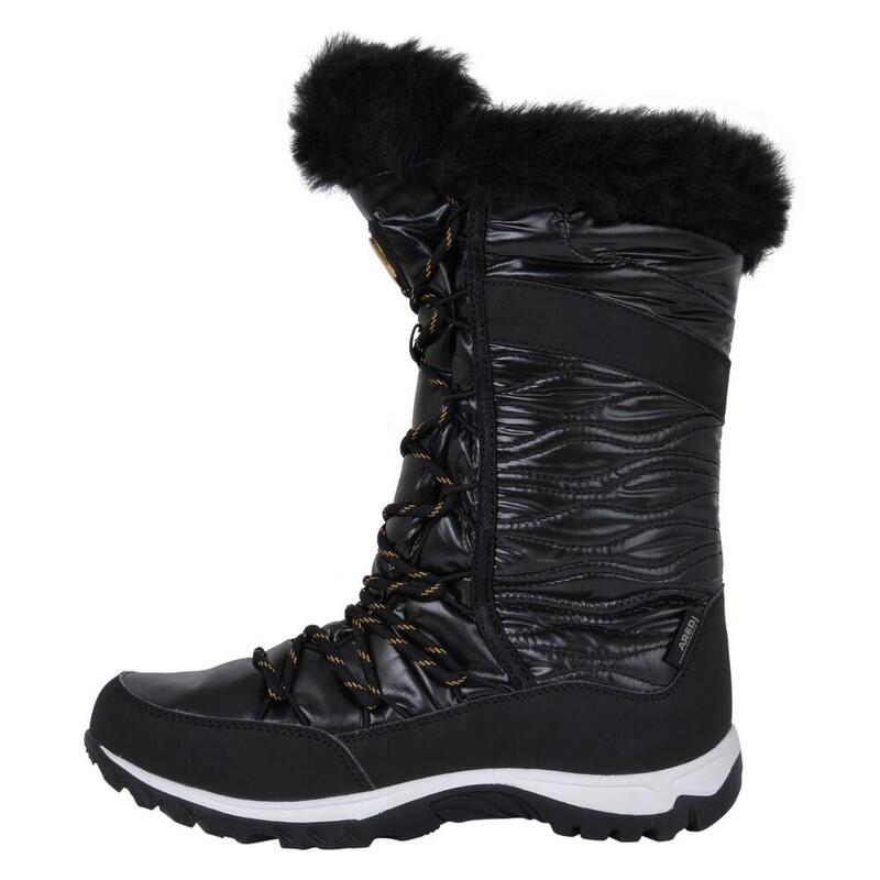 Winterstiefel Kardrona II mit KunstfellBesatz und Schnürung Damen Schwarz