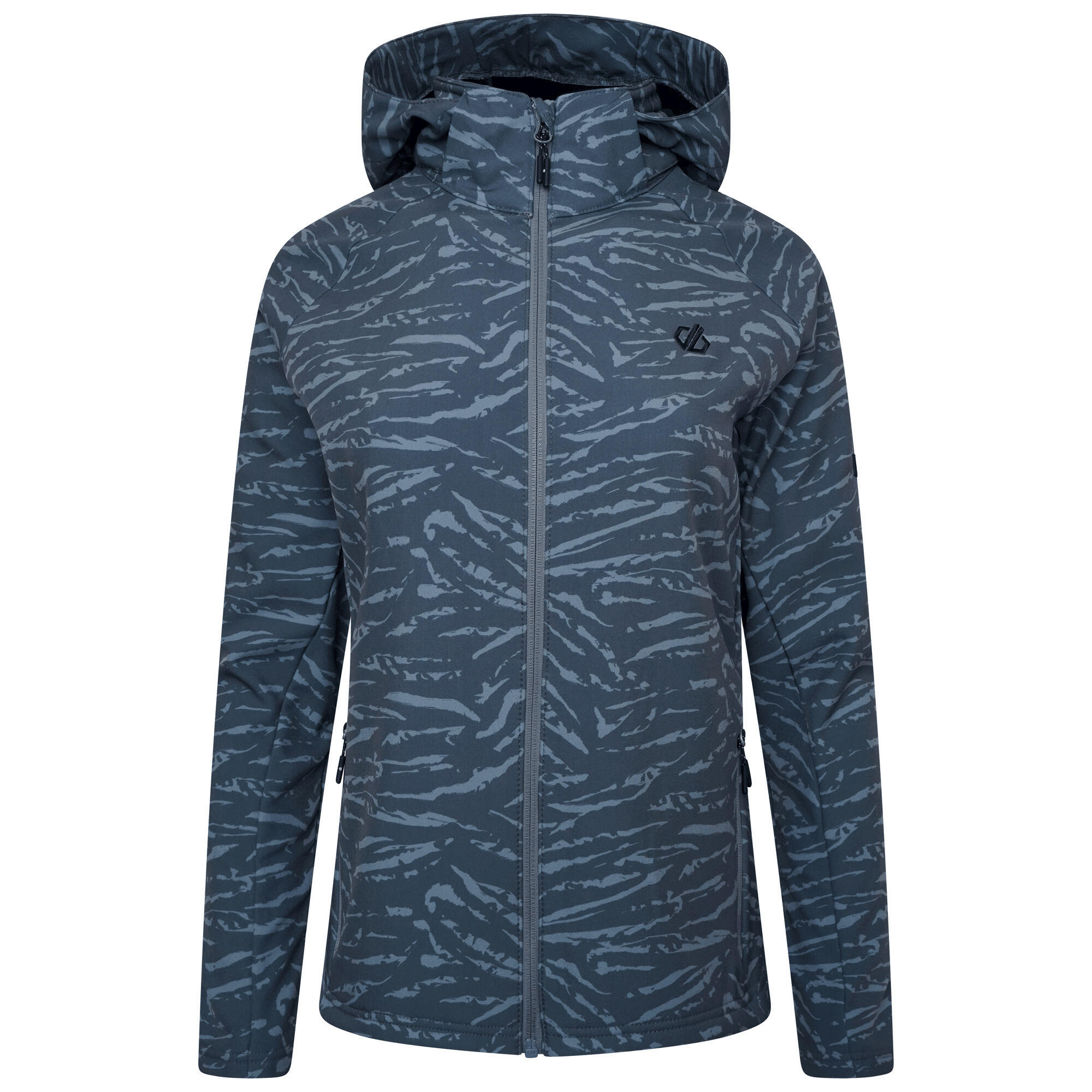 Womens/Ladies Far Out Tiger Print Soft Shell Jacket (Orion Grey) 1/5