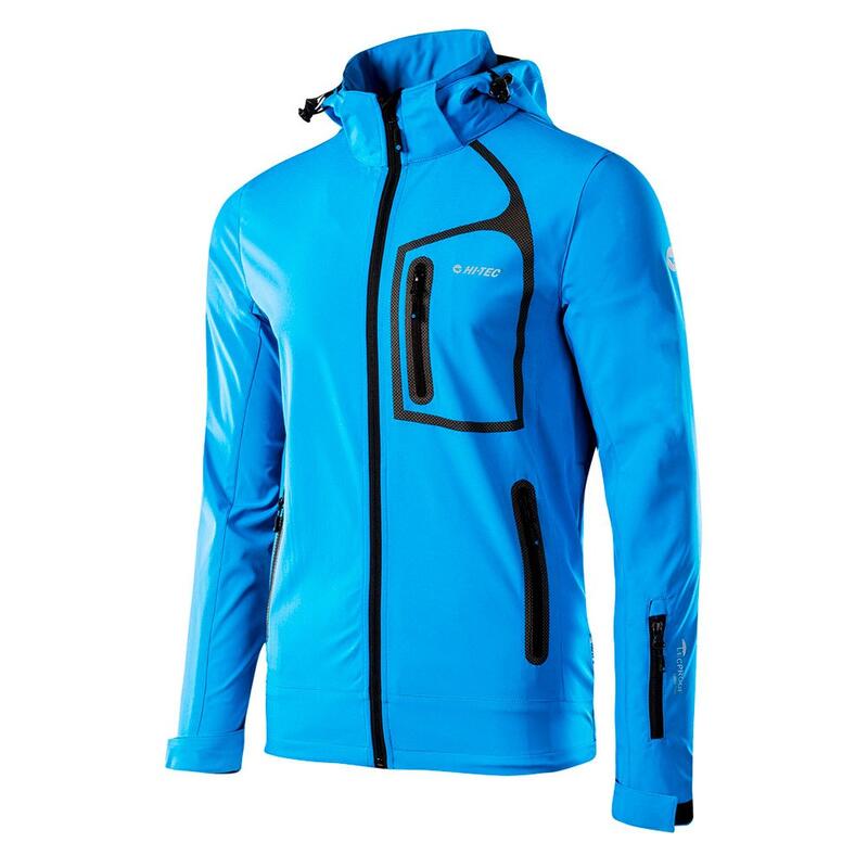 Chaqueta Softshell Nils para Hombre Azul Vivo, Negro