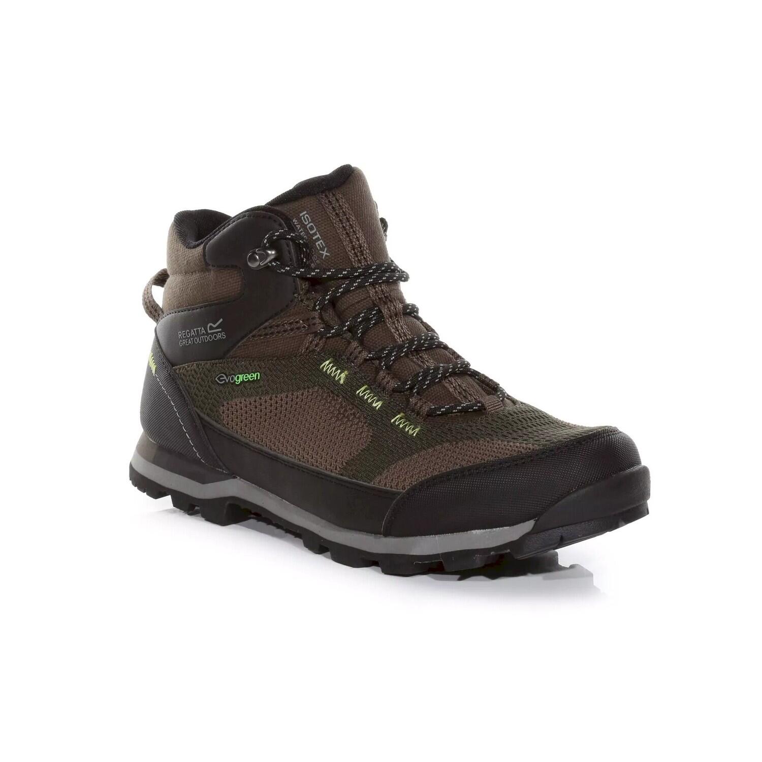 BLACKTHORN EVO Men's hiking boots (Dark khaki / Bright yellow)