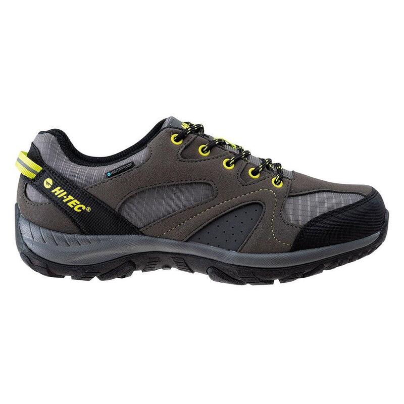 Scarpe Da Passeggio Impermeabile Uomo Hi-Tec Harito Grigio Scuro Nero Lime